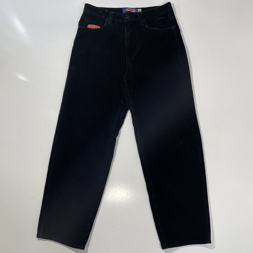 Empyre Relaxed Fit Corduroy Pants Mens 30 Black Baggy Skate Skater Y2K Cords
